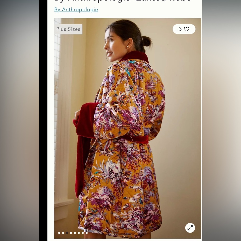 Anthropologie quilted robe